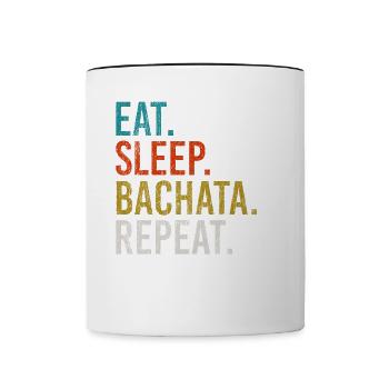 Eat Sleep Bachata Repeat Sensual Dance - Tasse zweifarbig - Weiß/Schwarz - Vorne