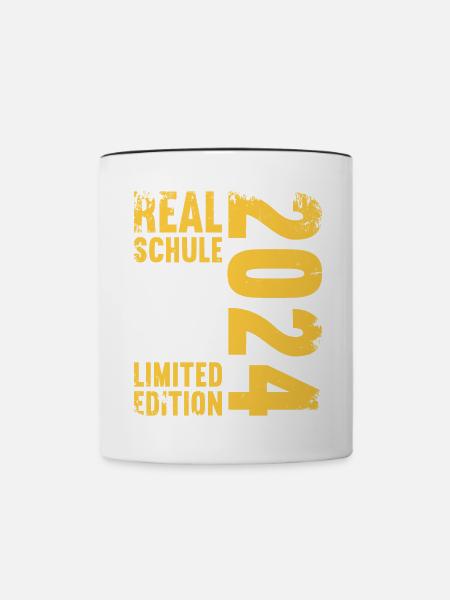 Realschule Junge Mädchen Realschule 2024 - Tasse zweifarbig - Weiß/Schwarz