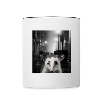 Lets eat Trash and get hit by a Car Opossum Possum - Tasse zweifarbig - Weiß/Schwarz - Vorne