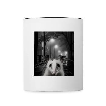 Lets eat Trash and get hit by a Car Opossum Possum - Tasse zweifarbig - Weiß/Schwarz - Vorne