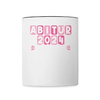 Abitur Young Girls Abitur Abitur 2024 - Contrasting Mug - white/black - Front