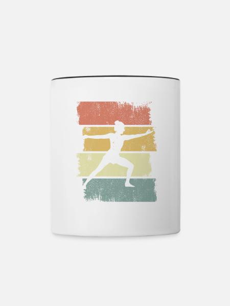 Yogini Skizze - Tasse zweifarbig - Weiß/Schwarz
