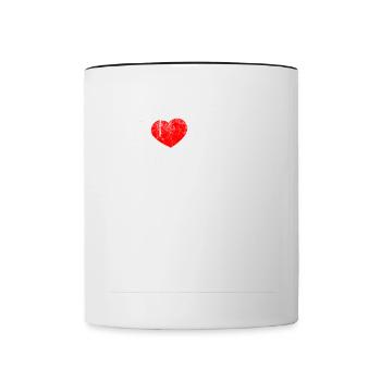 I Love My Girlfriend - Tasse zweifarbig - Weiß/Schwarz - Vorne