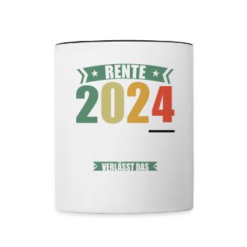Retirement Pension Pensioner Pensioner Pension 2024 - Contrasting Mug - white/black - Front