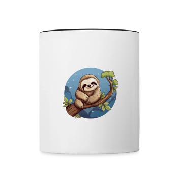 Mes parents disent tous que je suis paresseux - Mug contrasté - blanc/noir - Devant