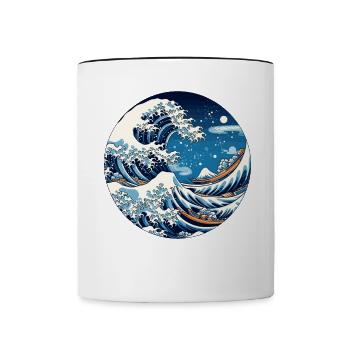 Große Welle The Great Wave Kanagawa - Contrasting Mug - white/black - Front