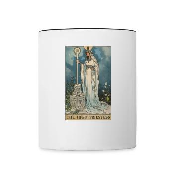 Carte de Tarot La Grande Prêtresse La Grande Prêtresse - Mug contrasté - blanc/noir - Devant