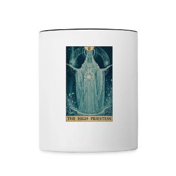 Carte de Tarot La Grande Prêtresse La Grande Prêtresse - Mug contrasté - blanc/noir - Devant