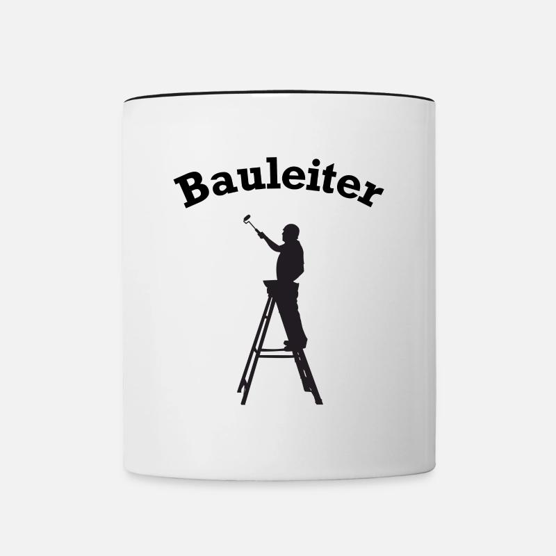 Drôle de directeur de la construction en chef de la conception du chantier de construction - Mug contrasté - blanc/noir
