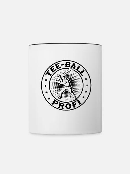 Tee-ball Profi - Tasse zweifarbig - Weiß/Schwarz