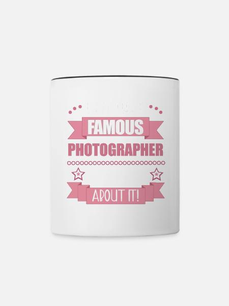 Fotografin Beruf Damen Geschenk - Tasse zweifarbig - Weiß/Schwarz
