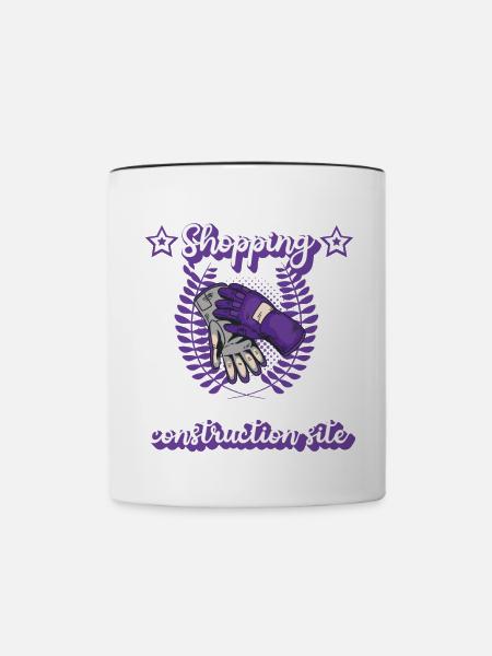Bauarbeiterin Dachdeckerin Site Mädchen Geschenk - Tasse zweifarbig - Weiß/Schwarz