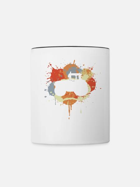 Traktor Graffiti - Tasse zweifarbig - Weiß/Schwarz