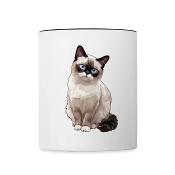 Snowshoe Kitten Snowshoe Cat - Contrasting Mug - white/black - Front