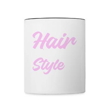 Frisörin Haarstylist Friseursalon Barber Friseurim - Tasse zweifarbig - Weiß/Schwarz - Vorne