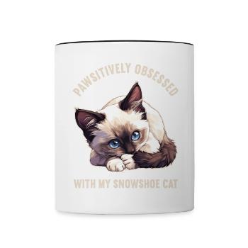 Snowshoe Kitten Snowshoe Cat - Contrasting Mug - white/black - Front