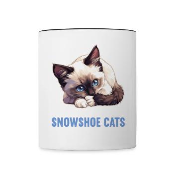 Snowshoe Kitten Snowshoe Cat - Contrasting Mug - white/black - Front