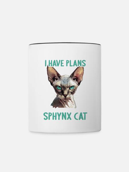 Sphynx Kätzchen Sphynx Katze - Tasse zweifarbig - Weiß/Schwarz