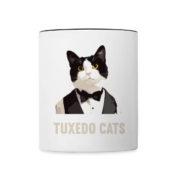 Tuxedo Chaton Tuxedo Cat - Mug contrasté - blanc/noir - Devant