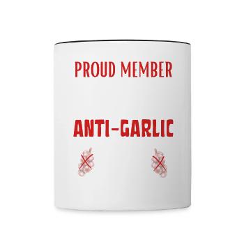Proud Member Of The Non-Vampire Anti Garlic Club - Contrasting Mug - white/black - Front