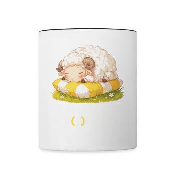 Chemise officielle de mouton Chemise de nuit officielle - Mug contrasté - blanc/noir - Devant
