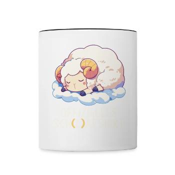 Chemise officielle de mouton Chemise de nuit officielle - Mug contrasté - blanc/noir - Devant