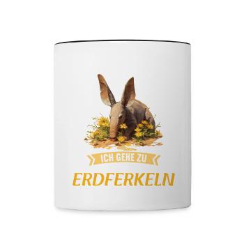 Aardvarks Aardvarks - Contrasting Mug - white/black - Front