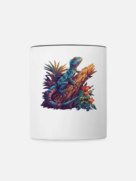 Agamen Agame - Tasse zweifarbig - Weiß/Schwarz