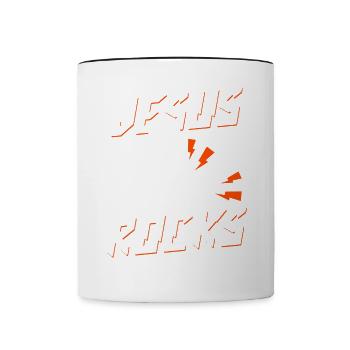guitare, musicien, groupe de musique, guitariste, - Mug contrasté - blanc/noir - Devant
