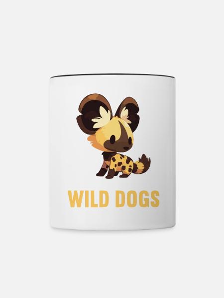 Wildhunde Wildhund - Tasse zweifarbig - Weiß/Schwarz