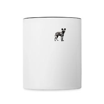 Wildhunde Wildhund - Tasse zweifarbig - Weiß/Schwarz - Vorne