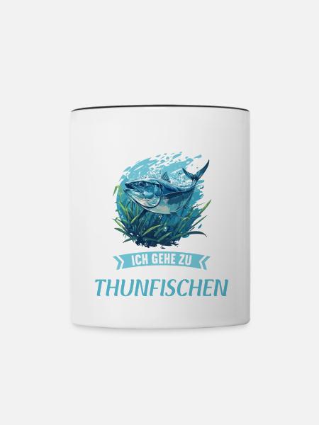 Tuna Thunfische Thunfisch - Tasse zweifarbig - Weiß/Schwarz