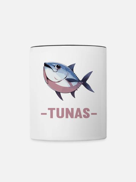Tuna Thunfische Thunfisch - Tasse zweifarbig - Weiß/Schwarz