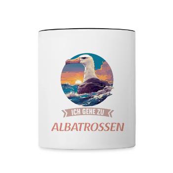Albatross Albatrosse Albatros - Contrasting Mug - white/black - Front