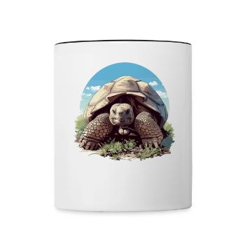 Giant tortoises Giant tortoise - Contrasting Mug - white/black - Front