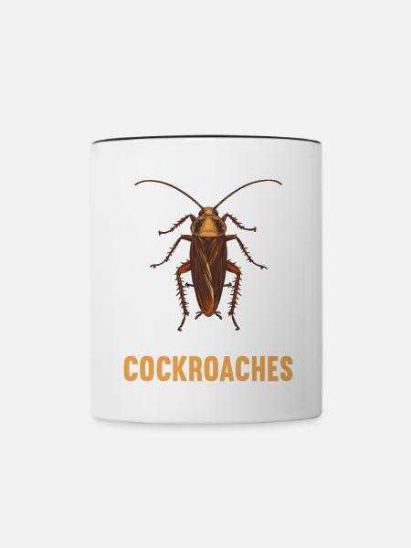 Cockroach Kakerlaken Kakerlake - Tasse zweifarbig - Weiß/Schwarz