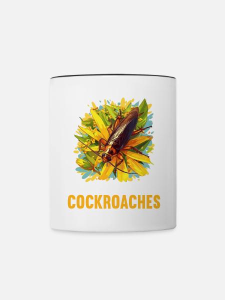 Cockroach Kakerlaken Kakerlake - Tasse zweifarbig - Weiß/Schwarz