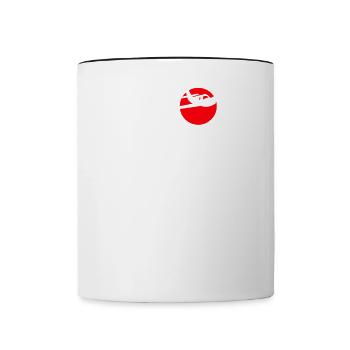 Skydive Freefly Fallschirmspringer Shirt Skydiving - Tasse zweifarbig - Weiß/Schwarz - Vorne