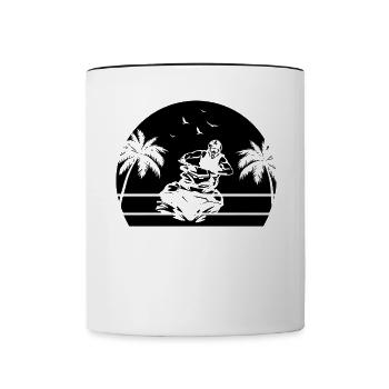 Jetski jet ski Jetski Lover Jetski Racing - Contrasting Mug - white/black - Front