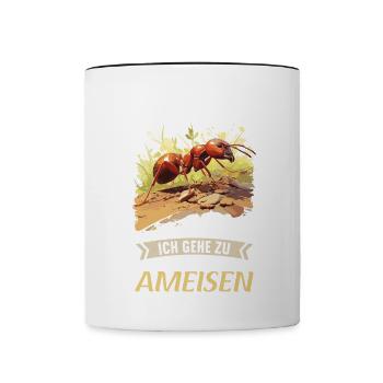 Ant Ameisen Ameise - Tasse zweifarbig - Weiß/Schwarz - Vorne