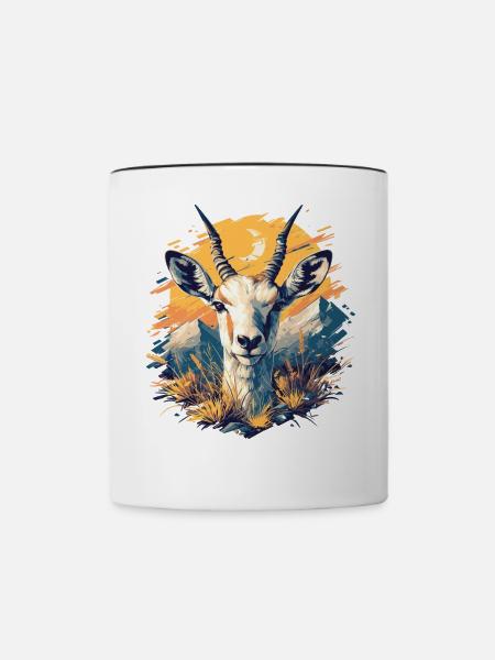 Antelope Antilopen Antilope - Tasse zweifarbig - Weiß/Schwarz