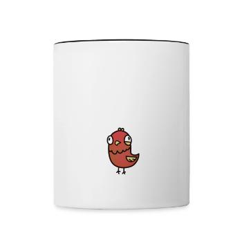 Oiseau pour les farceurs et les amateurs d’humour nerd - Mug contrasté - blanc/noir - Devant