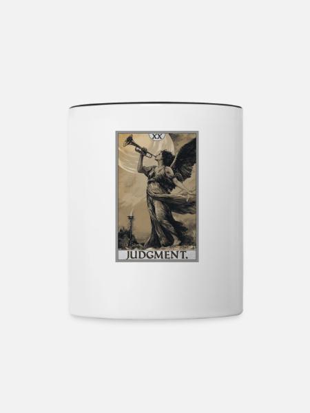 Tarotkarten Tarotkarte 20 Judgment Gericht - Tasse zweifarbig - Weiß/Schwarz