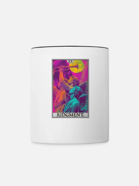 Tarotkarten Tarotkarte 20 Judgment Gericht - Tasse zweifarbig - Weiß/Schwarz