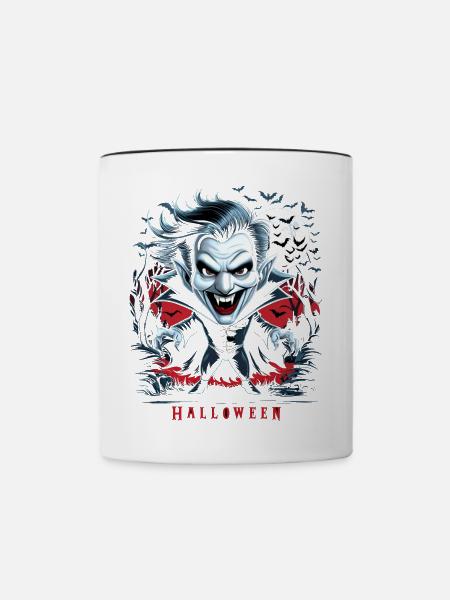 Gothic Halloween Horror - Tasse zweifarbig - Weiß/Schwarz