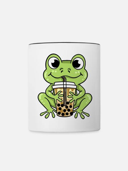 Frosch Bubble Tea - Tasse zweifarbig - Weiß/Schwarz