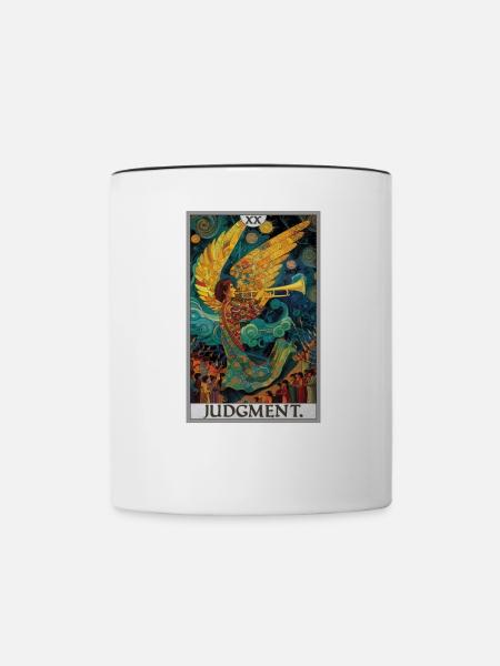 Tarotkarten Tarotkarte 20 Judgment Gericht - Tasse zweifarbig - Weiß/Schwarz