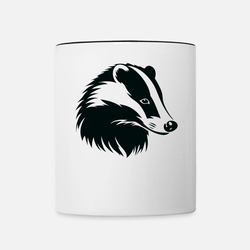 Badger Dachse Dachs - Tasse zweifarbig - Weiß/Schwarz