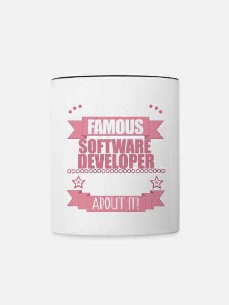 Softwareentwicklerin Beruf Damen Geschenk - Tasse zweifarbig - Weiß/Schwarz