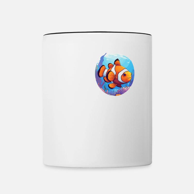 Clownfish Clownfische Clownfisch - Tasse zweifarbig - Weiß/Schwarz